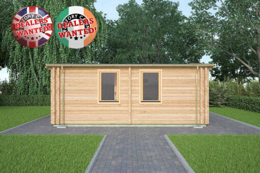 Residential Type TwinSkin Log Cabin - 5.5m x 6.5m - FC 0555