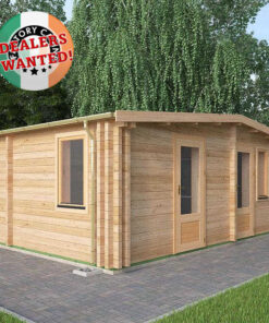 Residential Type TwinSkin Log Cabin - 5.5m x 6.5m - FC 0556