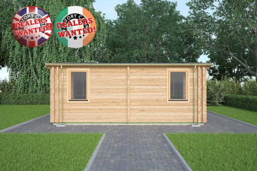 Residential Type TwinSkin Log Cabin - 5.5m x 6.5m - FC 0556