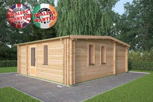 Residential Type TwinSkin Log Cabin - 5.5m x 6.5m - FC 0557