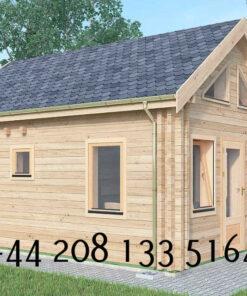 Highly Insulated Log Cabin - Tiny House 4.0m x 5.7m - FC 609