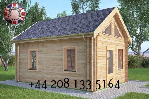 Highly Insulated Log Cabin – Tiny House 4.0m x 5.7m - FC 610