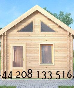 Highly Insulated Log Cabin – Tiny House 4.0m x 5.7m - FC 611
