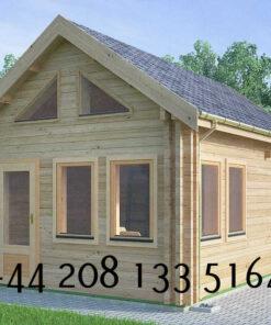Highly Insulated Micro Studio Log Cabin – Tiny House 4.0m x 5.7m – FC 615 
