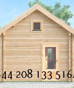Highly Insulated Micro Studio Log Cabin – Tiny House 4.0m x 5.7m – FC 617