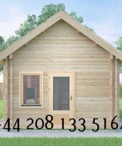 Highly Insulated Micro Studio Log Cabin – Tiny House 4.0m x 5.7m – FC 617