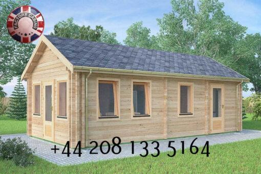 Highly Insulated Micro Studio Log Cabin – Tiny House 4.0m x 8.0m – FC 626