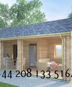 Highly Insulated Micro Studio Log Cabin – Tiny House 4.0m x 5.7m – FC 627