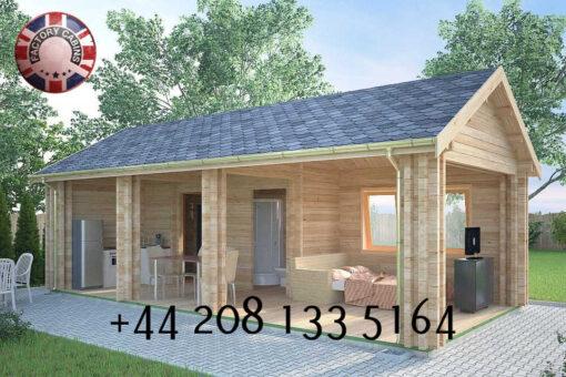 Highly Insulated Micro Studio Log Cabin – Tiny House 4.0m x 5.7m – FC 627