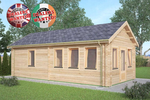 Residential Type TwinSkin Log Cabin - 4.0m x 8.0m - FC 0630