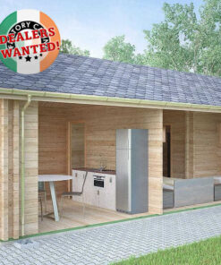 Residential Type TwinSkin Log Cabin - 4.0m x 8.0m - FC 0631