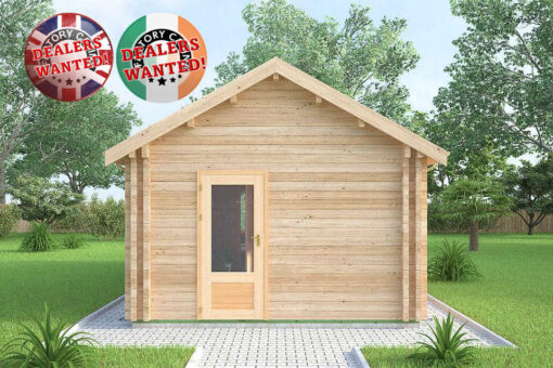 Residential Type TwinSkin Log Cabin - 4.0m x 8.0m - FC 0632