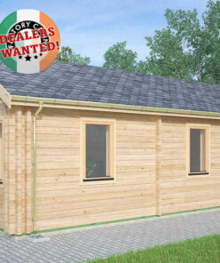 Residential Type TwinSkin Log Cabin - 4.0m x 8.0m - FC 0641