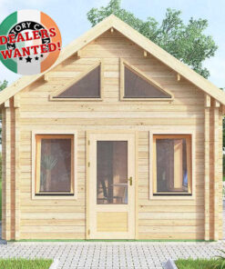 Residential Type TwinSkin Log Cabin - 4.0m x 8.0m - FC 0643