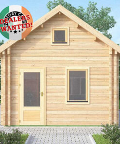 Residential Type TwinSkin Log Cabin - 4.0m x 8.0m - FC 0644