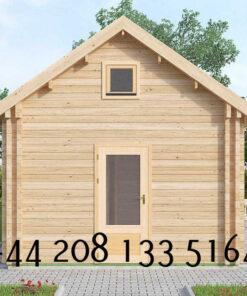 Highly Insulated Micro Studio Log Cabin – Tiny House 4.0m x 8.0m – FC 664