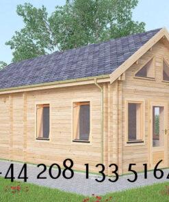 Highly Insulated Micro Studio Log Cabin – Tiny House 4.0m x 8.0m – FC 665