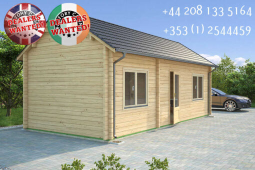 Insulated Twin Skin Multiroom Log Cabin - 7.8m x 3.5m - FC 3081