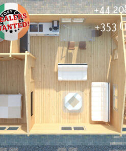Insulated Twin Skin Multiroom Log Cabin - 5.7m x 8.5m - FC 3090