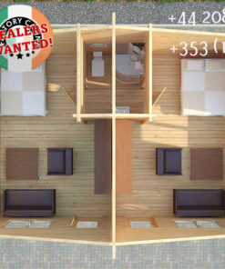 Insulated Twin Skin Multiroom Log Cabin - 7.0m x 5.0m - FC 3107