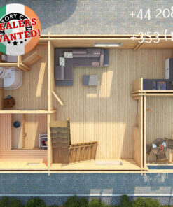 Insulated Twin Skin Multiroom Log Cabin - 6.0m x 9.0m - FC 3111