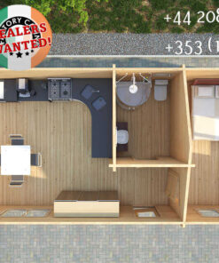 Insulated Twin Skin Multiroom Log Cabin - 8.8m x 4.0m - FC 3085