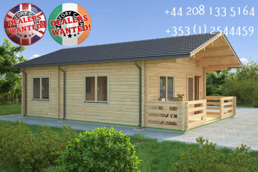 Insulated Twin Skin Multiroom Log Cabin - 5.7m x 8.5m - FC 3090