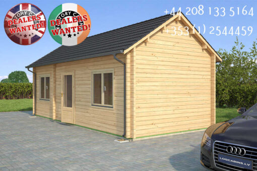 Insulated Twin Skin Multiroom Log Cabin - 7.8m x 3.5m - FC 3081