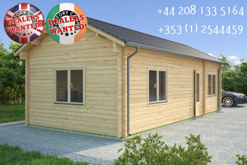 Insulated Twin Skin Multiroom Log Cabin - 8.8m x 4.0m - FC 3085