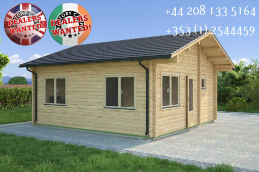 Insulated Twin Skin Multiroom Log Cabin - 5.5m x 5.7m - FC 3087