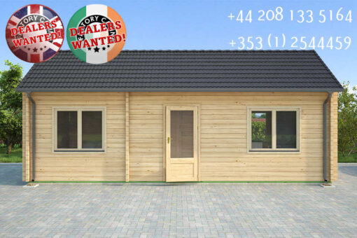 Insulated Twin Skin Multiroom Log Cabin - 7.8m x 3.5m - FC 3081