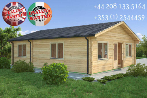 Insulated Twin Skin Multiroom Log Cabin - 7.0m x 8.5m - FC 3114