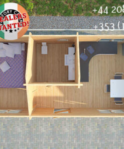 Insulated Twin Skin Multiroom Log Cabin - 7.8m x 3.5m - FC 3081