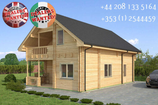 Insulated Twin Skin Multiroom Log Cabin - 6.0m x 9.0m - FC 3111