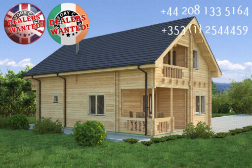 Insulated Twin Skin Multiroom Log Cabin - 6.0m x 9.0m - FC 3111