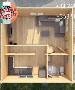 Insulated Twin Skin Multiroom Log Cabin - 5.5m x 5.3m - FC 3120