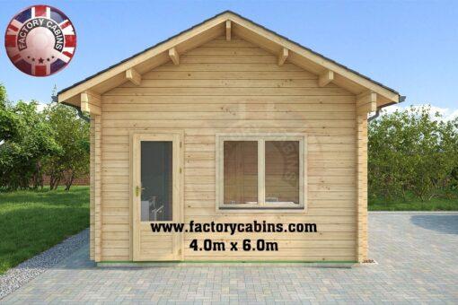 Insulated Twin Skin Multiroom Log Cabin – 4.0m x 6.0m – FC 3084