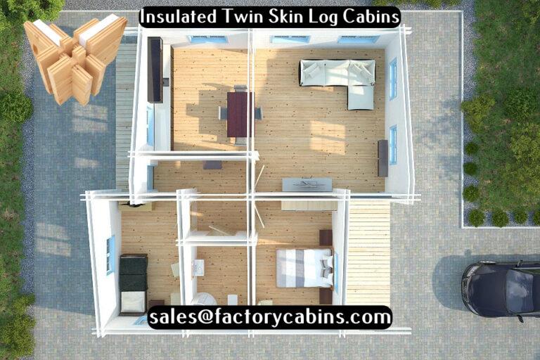 Insulated-Twin-Skin-Log-Cabins